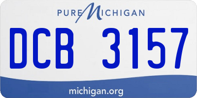 MI license plate DCB3157