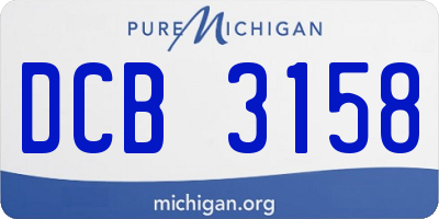 MI license plate DCB3158