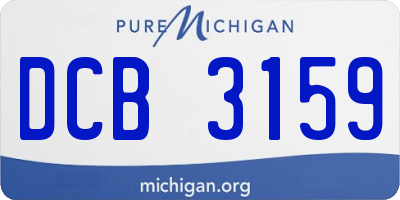 MI license plate DCB3159