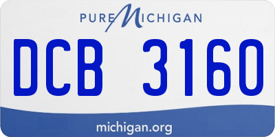 MI license plate DCB3160