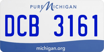 MI license plate DCB3161