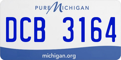 MI license plate DCB3164