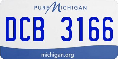 MI license plate DCB3166
