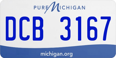 MI license plate DCB3167