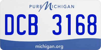 MI license plate DCB3168
