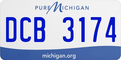 MI license plate DCB3174