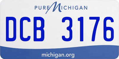 MI license plate DCB3176