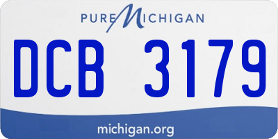 MI license plate DCB3179
