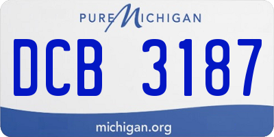 MI license plate DCB3187