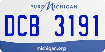 MI license plate DCB3191