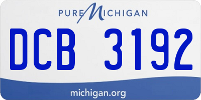 MI license plate DCB3192