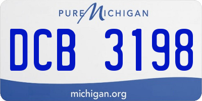 MI license plate DCB3198