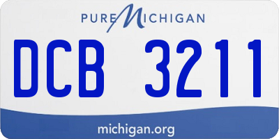 MI license plate DCB3211
