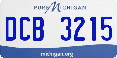 MI license plate DCB3215