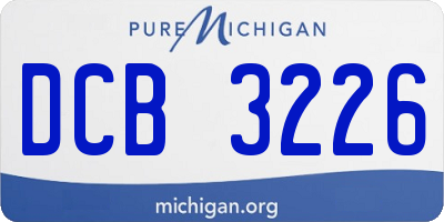 MI license plate DCB3226