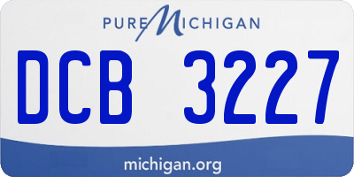 MI license plate DCB3227