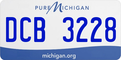 MI license plate DCB3228