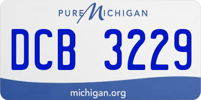 MI license plate DCB3229