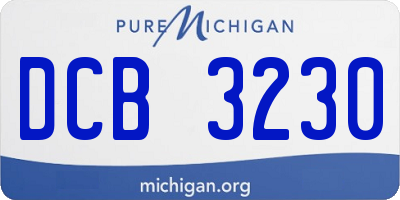 MI license plate DCB3230