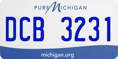 MI license plate DCB3231