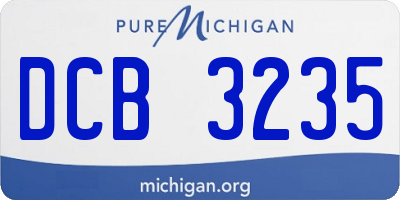 MI license plate DCB3235
