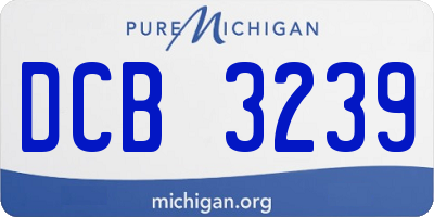 MI license plate DCB3239