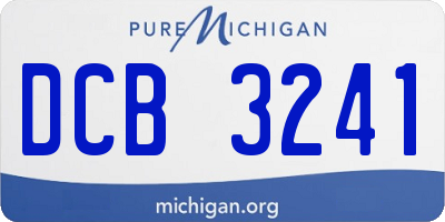 MI license plate DCB3241