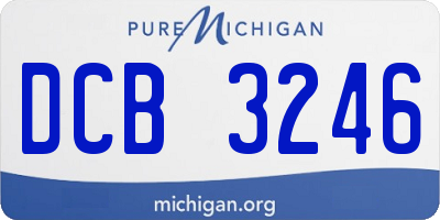 MI license plate DCB3246