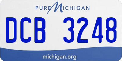MI license plate DCB3248