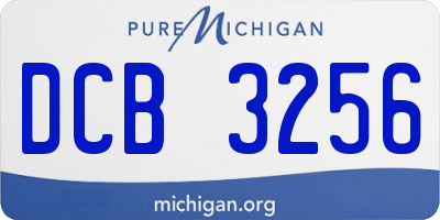 MI license plate DCB3256