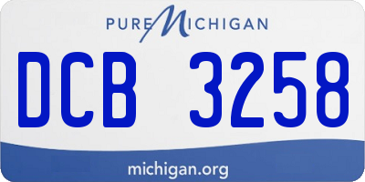 MI license plate DCB3258