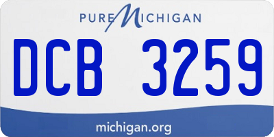 MI license plate DCB3259
