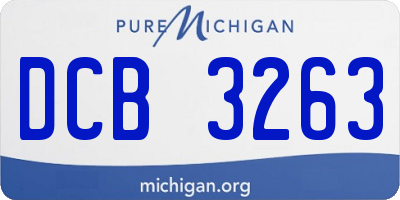 MI license plate DCB3263