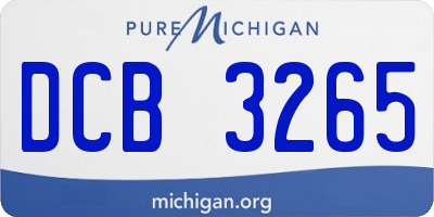 MI license plate DCB3265