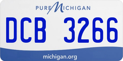 MI license plate DCB3266