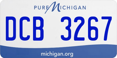 MI license plate DCB3267