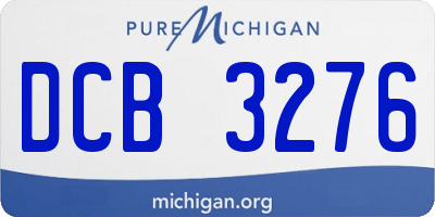 MI license plate DCB3276