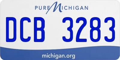 MI license plate DCB3283