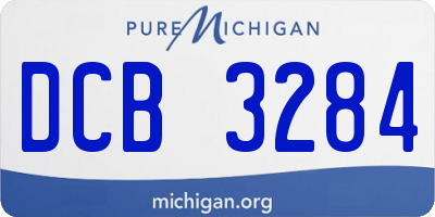 MI license plate DCB3284