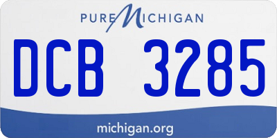 MI license plate DCB3285