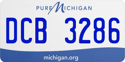 MI license plate DCB3286