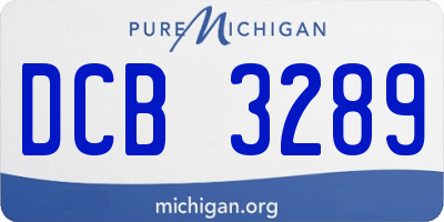 MI license plate DCB3289