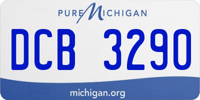 MI license plate DCB3290