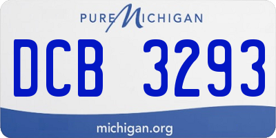 MI license plate DCB3293
