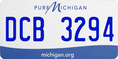 MI license plate DCB3294