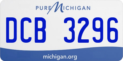MI license plate DCB3296
