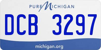 MI license plate DCB3297