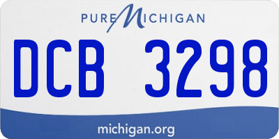 MI license plate DCB3298