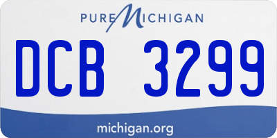 MI license plate DCB3299