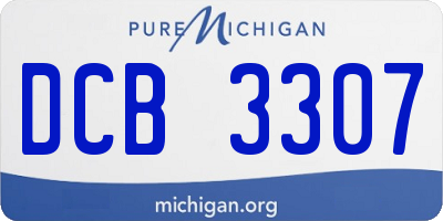 MI license plate DCB3307